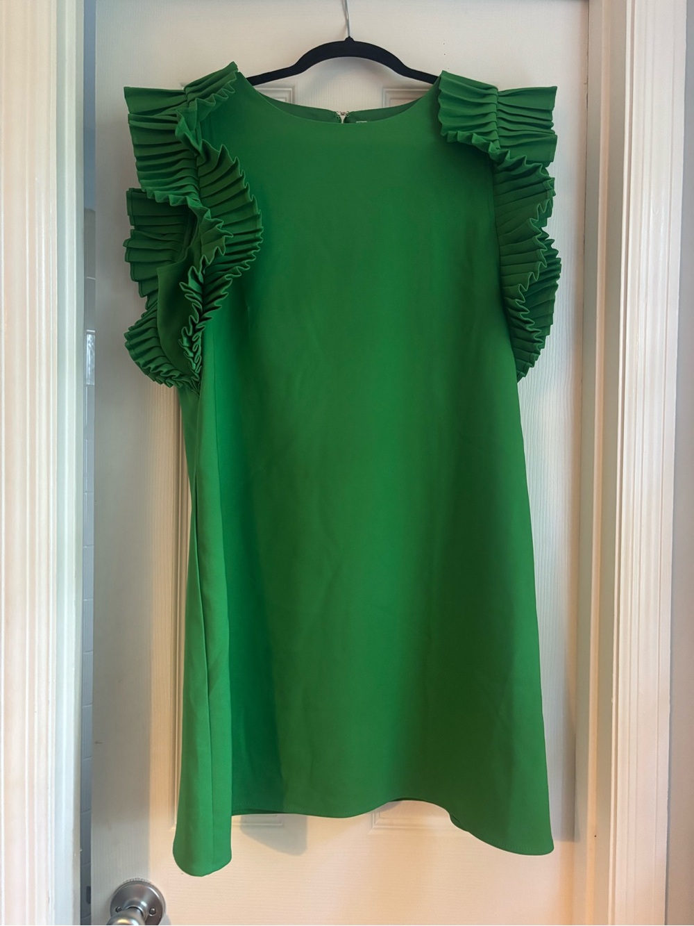 Glam Ruffle Sleeve shift dress